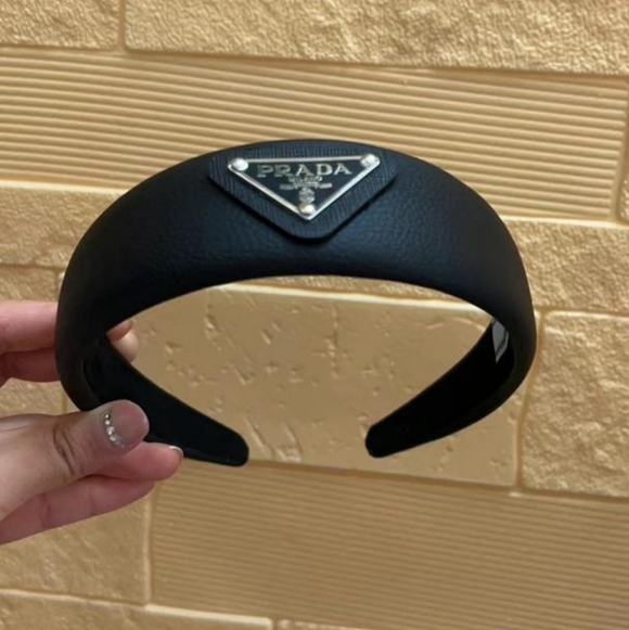 Miu Miu Accessories - Black Prada Headband